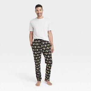 Hanes Premium Mens Size Medium 2pk Beer & Pretzel Food Print Pajama Set NWT‎